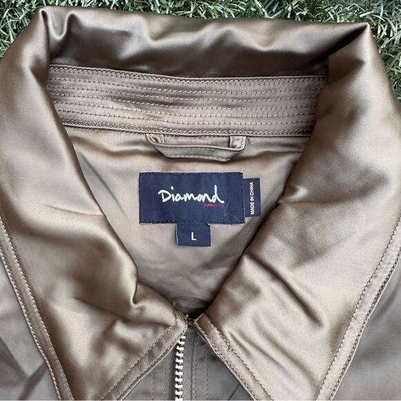 Diamond Supply Company Military Aviation Bomber Jacket Collared Military Coat L - Picture 3 of 11